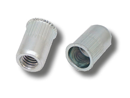 Steel Reduced Head Round Knurled Body Imperial Rivet Nuts, Morgans OJ