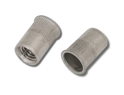 A4 St.Stl Reduced Head Round Knurled Body Rivet Nuts, Morgans OJ