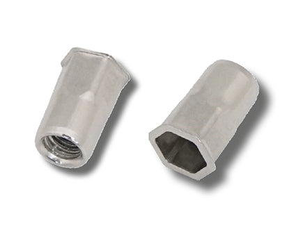 A2 St.Stl Reduced Head Part Hexagon Body Open Rivet Nuts, Morgans OJ