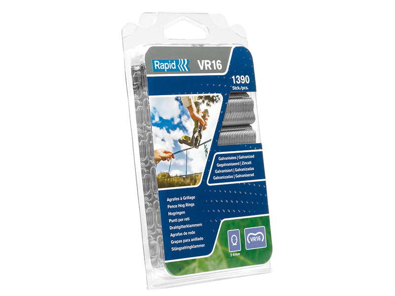 VR16 Fence Hog Rings Pack 1390 Green, Rapid