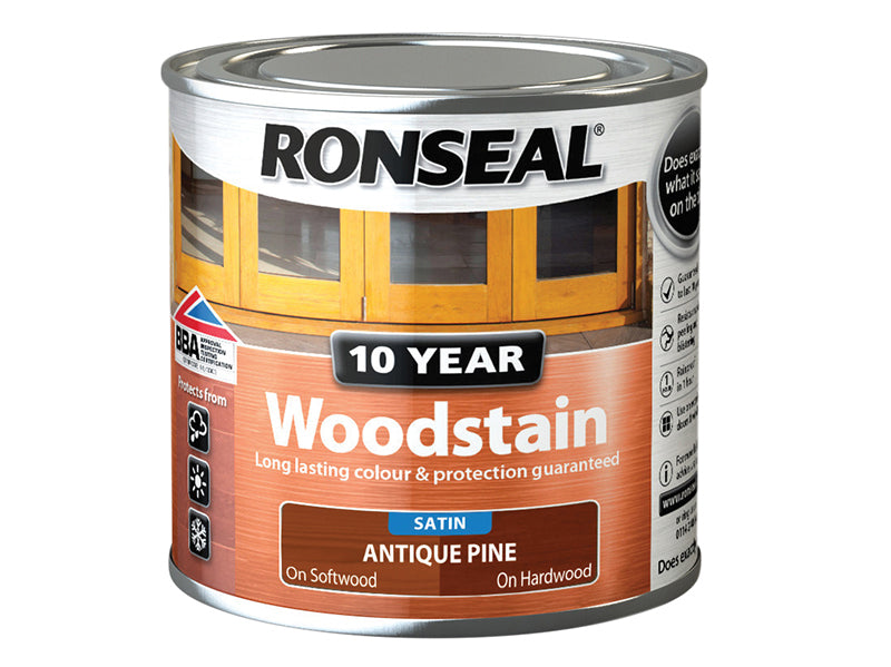 10 Year Woodstain Antique Pine 250ml, Ronseal