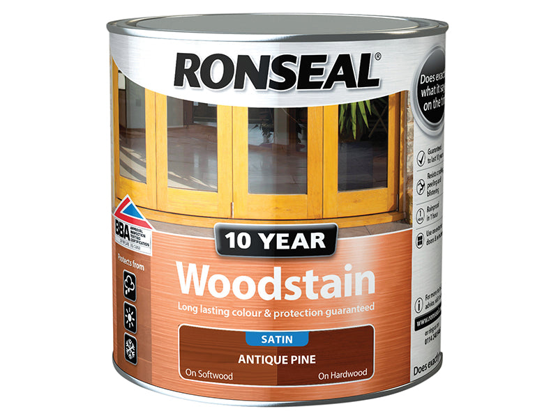 10 Year Woodstain Antique Pine 2.5 litre, Ronseal