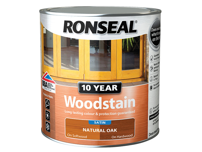 10 Year Woodstain Natural Oak 750ml, Ronseal