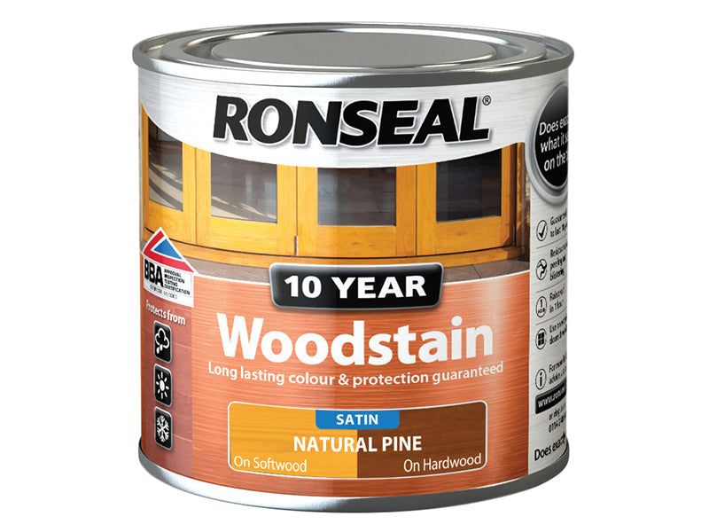 10 Year Woodstain Natural Pine 250ml, Ronseal