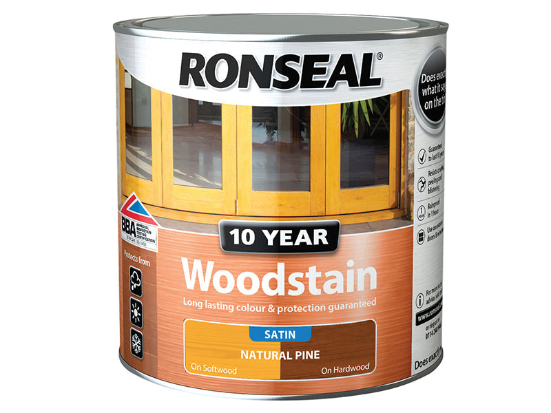 10 Year Woodstain Natural Pine 2.5 litre, Ronseal