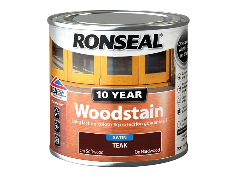 10 Year Woodstain Teak 250ml, Ronseal
