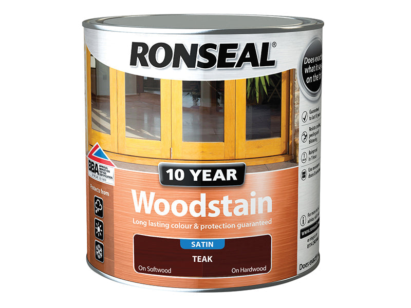 10 Year Woodstain Teak 2.5 litre, Ronseal