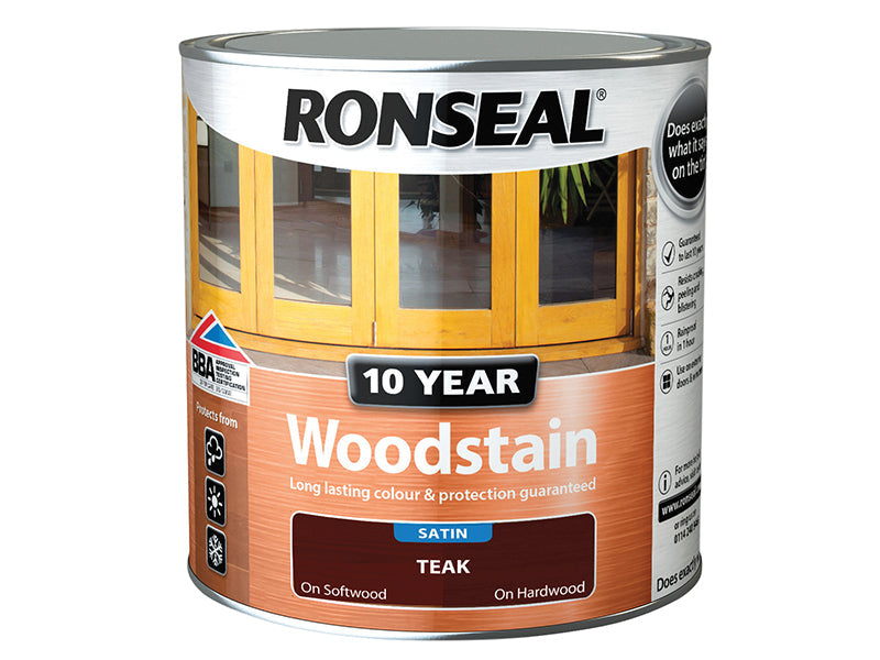 10 Year Woodstain Teak 750ml, Ronseal