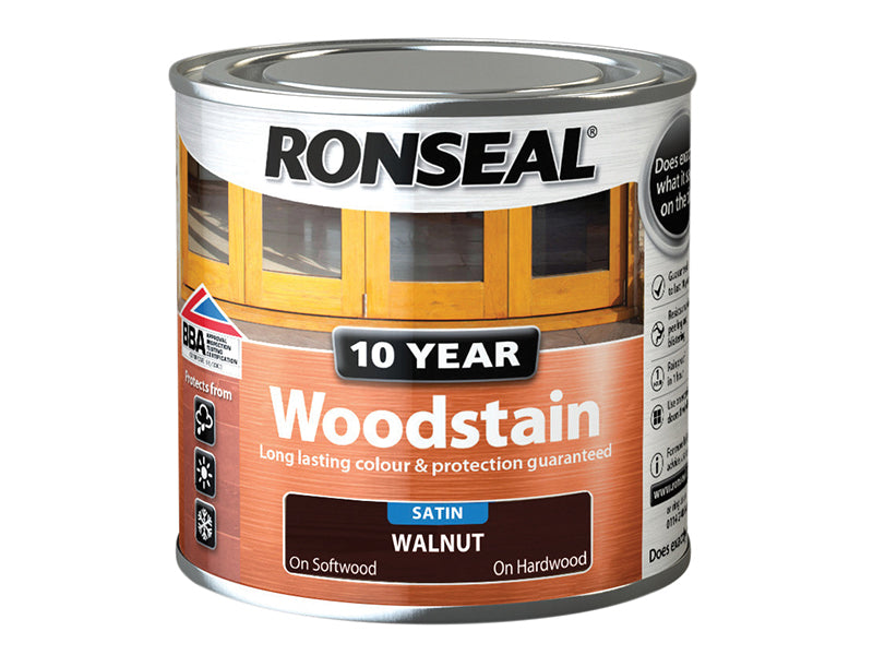 10 Year Woodstain Walnut 250ml, Ronseal
