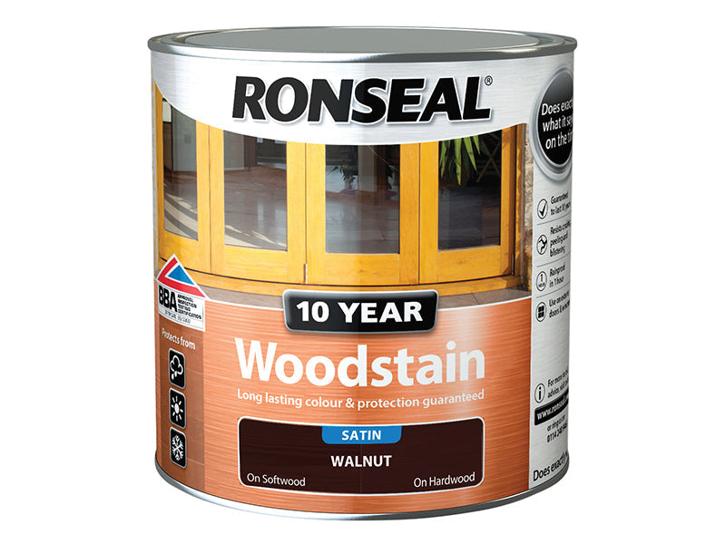 10 Year Woodstain Walnut 2.5 litre, Ronseal