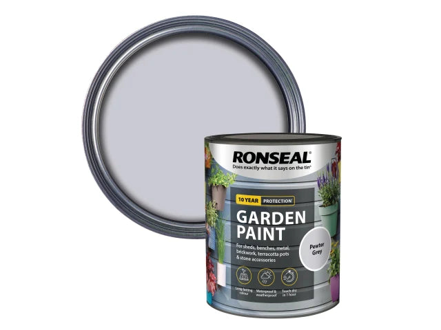 Garden Paint Pewter Grey 750ml, Ronseal