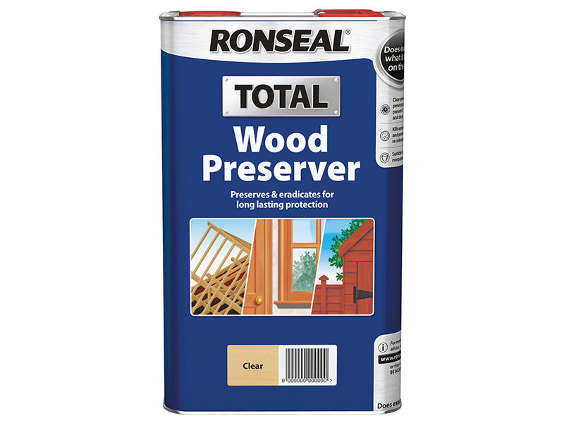 Total Wood Preserver Clear 5 litre, Ronseal