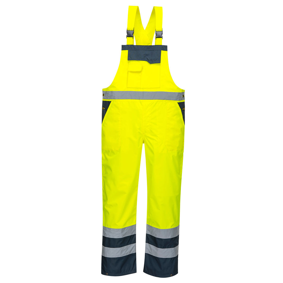 Hi-Vis Breathable Contrast Rain Bib and Brace, Morgans PW