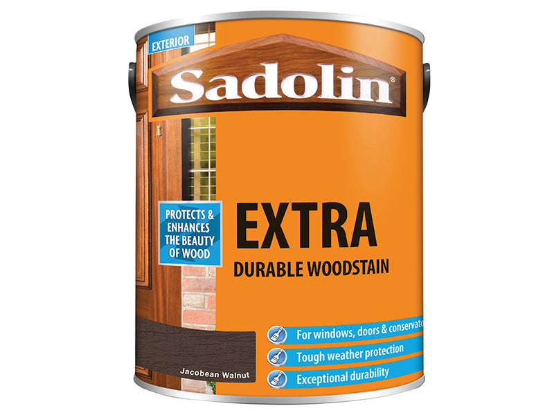 Extra Durable Woodstain Jacobean Walnut 5 litre, Sadolin