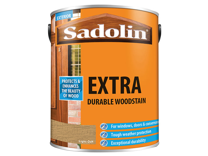 Extra Durable Woodstain Light Oak 5 litre, Sadolin