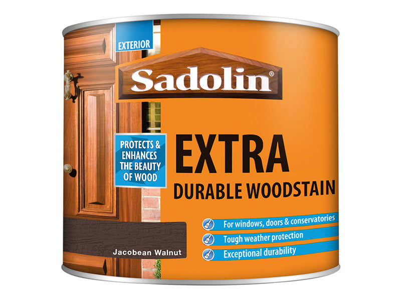 Extra Durable Woodstain Jacobean Walnut 500ml, Sadolin