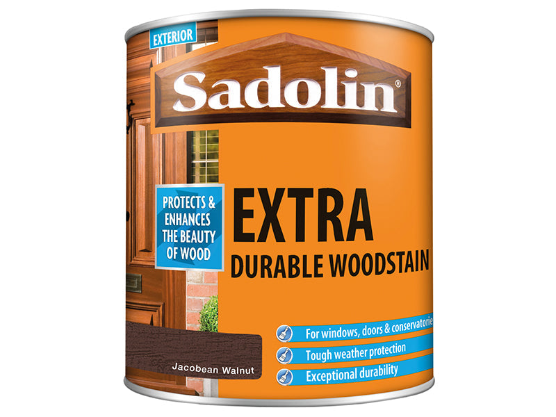 Extra Durable Woodstain Jacobean Walnut 1 litre, Sadolin