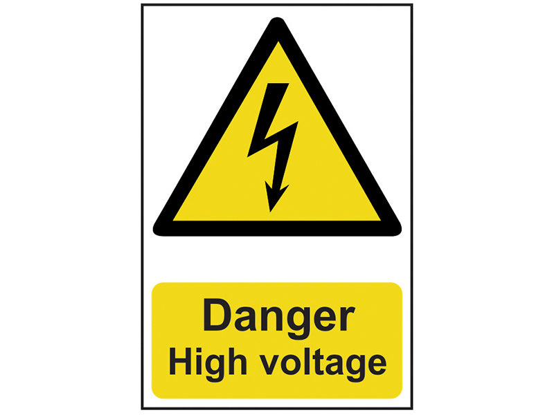 Danger High Voltage - PVC 200 x 300mm, Scan