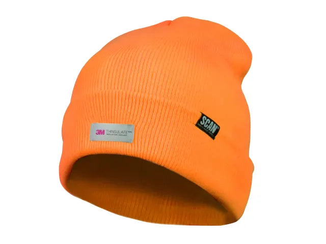 Hi-Vis Beanie Hat Orange, Scan