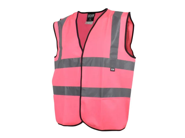 Hi-Vis Waistcoat Pink - L (44in), Scan