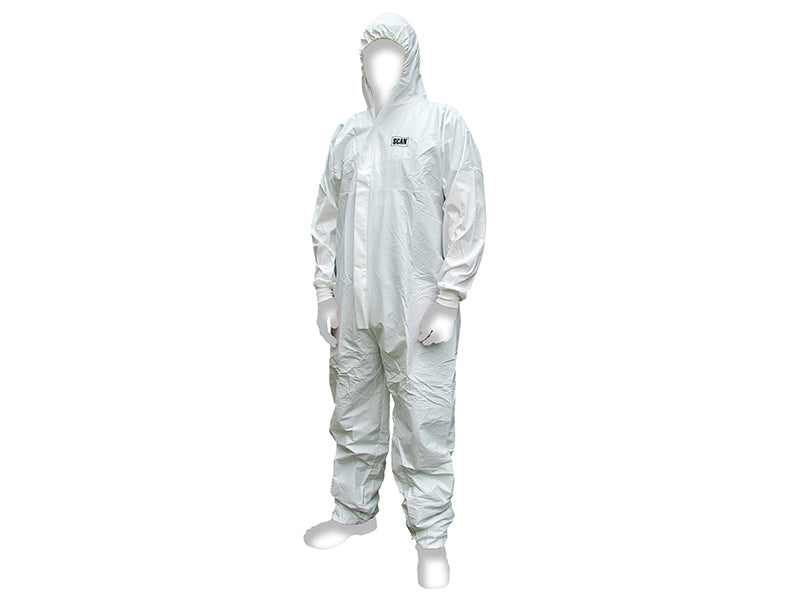 Chemical Splash Resistant Disposable Coverall White Type 5/6 XL (42-45in), Scan