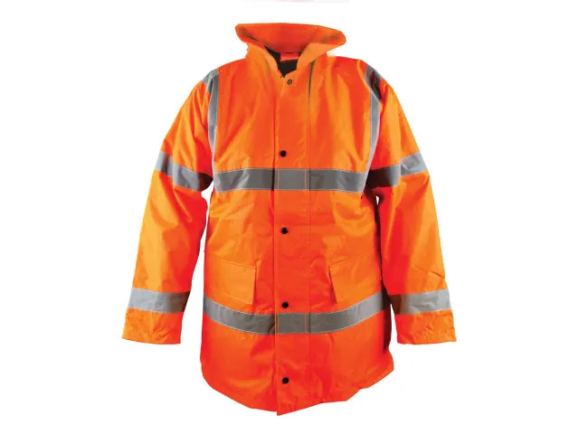 Hi-Vis Motorway Jacket Orange - XL (48in), Scan
