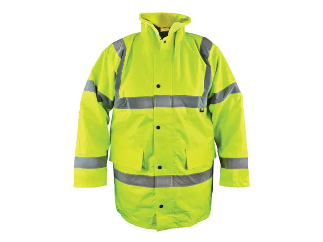 Hi-Vis Motorway Jacket Yellow - M (41in), Scan