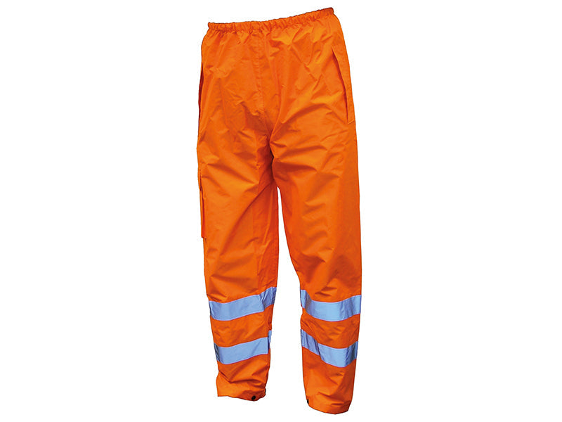 Hi-Vis Orange Motorway Trousers - M (36in), Scan