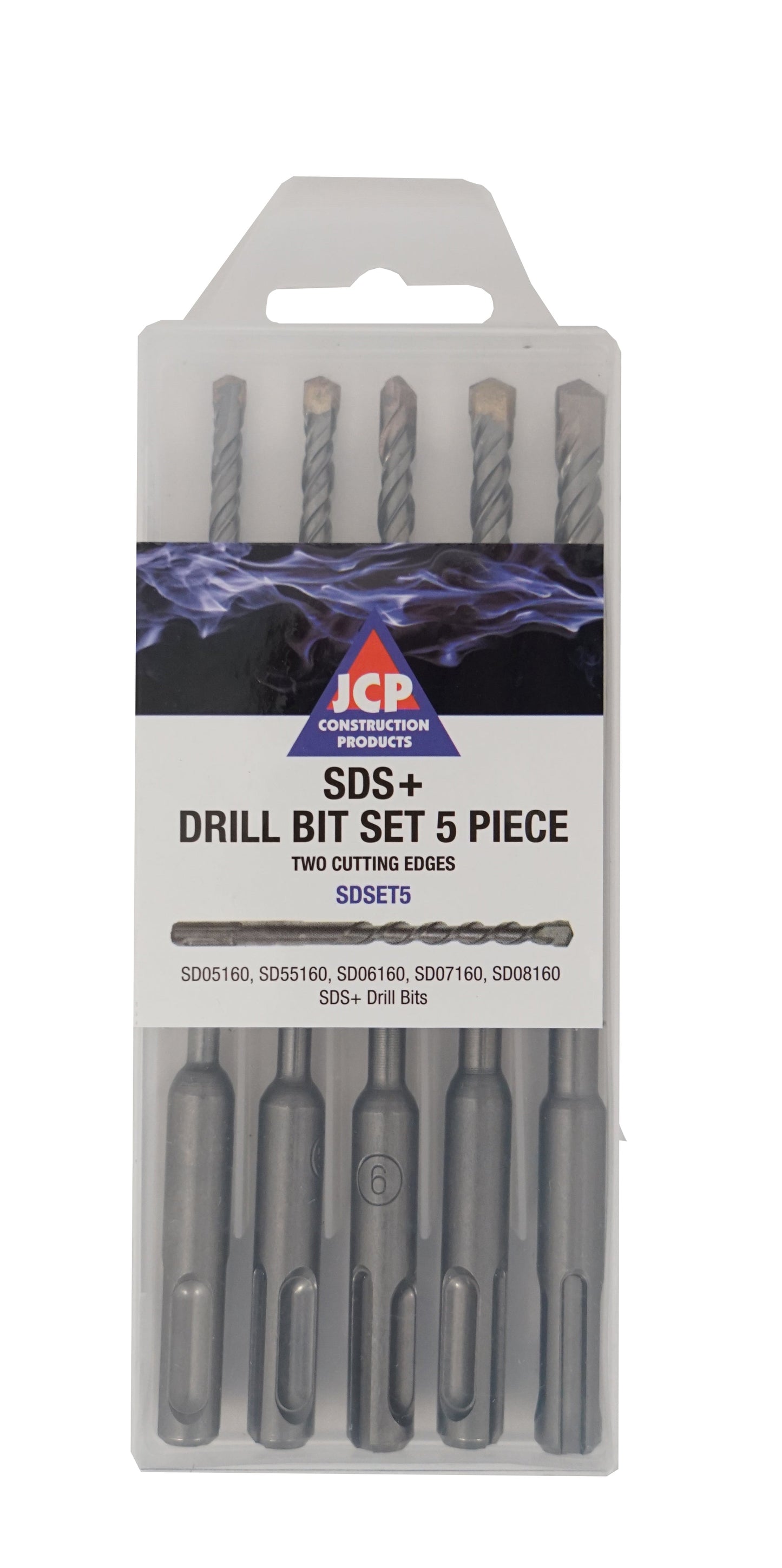 SDS+ Drill Bit 5 Piece Set - 2 Cutting Edges - 5, 5.5, 6, 7 and 8mm, Morgans OJ