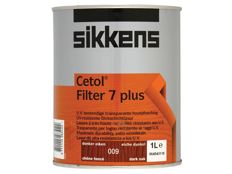 Cetol Filter 7 Plus Translucent Woodstain Dark Oak 1 litre, Sikkens