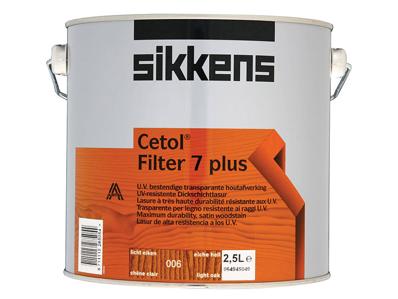 Cetol Filter 7 Plus Translucent Woodstain Light Oak 2.5 litre, Sikkens