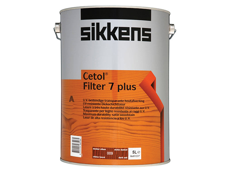 Cetol Filter 7 Plus Translucent Woodstain Mahogany 5 litre, Sikkens