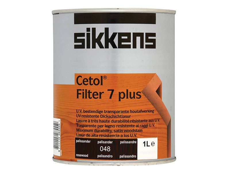 Cetol Filter 7 Plus Translucent Woodstain Rosewood 1 litre, Sikkens
