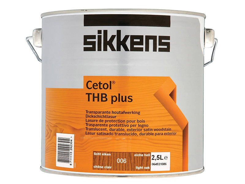 Cetol THB Plus Translucent Woodstain Light Oak 2.5 litre, Sikkens