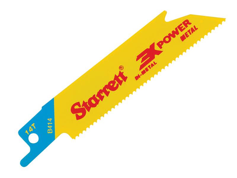 B414-5 Bi-Metal Reciprocating Blade, Metal Straight 100mm 14 TPI (Pack 5), Starrett