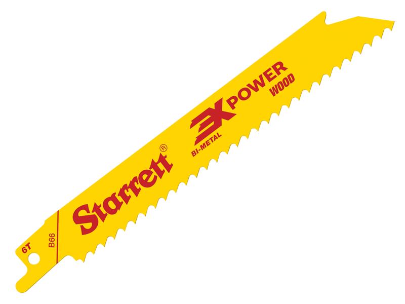 B66-5 Bi-Metal Reciprocating Blade, Wood Straight 152mm 6 TPI (Pack 5), Starrett