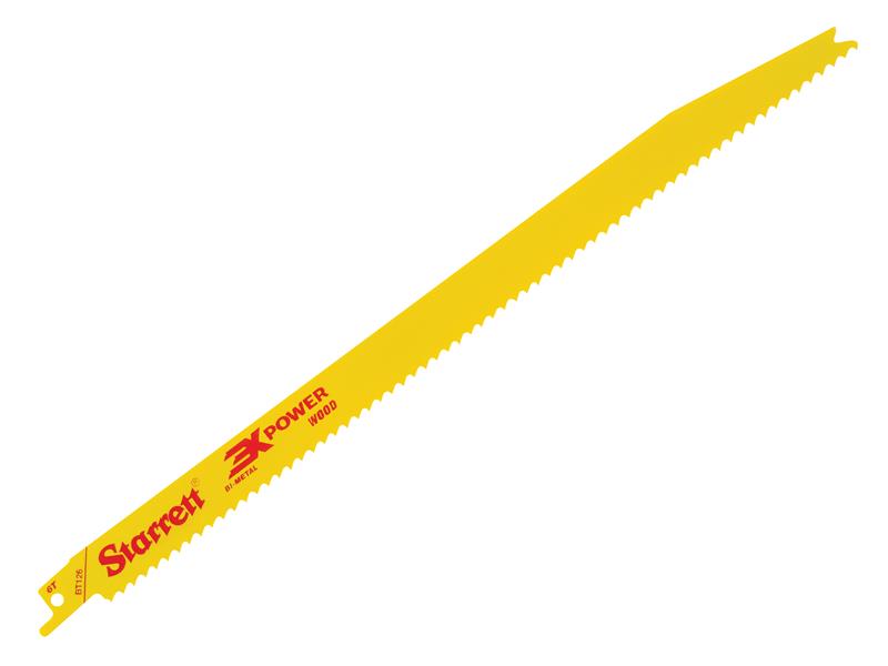 BT126-5 Bi-Metal Reciprocating Blade, Wood Tapered 300mm 6 TPI (Pack 5), Starrett