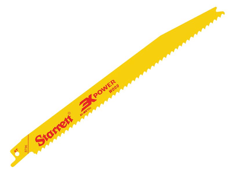 BT96-5 Bi-Metal Reciprocating Blade, Wood Tapered 228mm 6 TPI (Pack 5), Starrett
