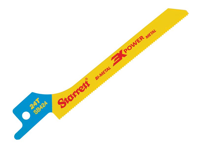 SB424-5 Bi-Metal Reciprocating Blade, Metal Scroll 100mm 24 TPI (Pack 5), Starrett