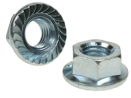 Class 6 Serrated Flange Nuts DIN 6923 BZP, Morgans OJ