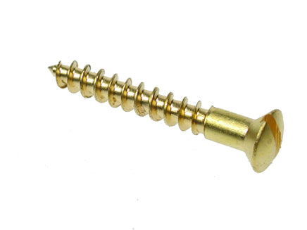 Brass Woodscrews Slotted Raised Head, Morgans OJ