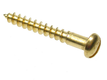 Brass Woodscrews Slotted Round Head, Morgans OJ