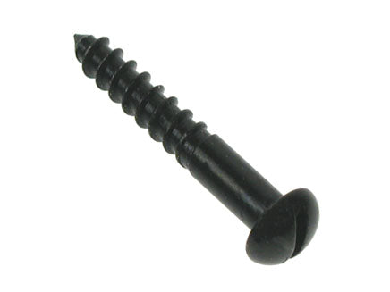 Woodscrews Slotted Round Head Black Japanned, Morgans OJ