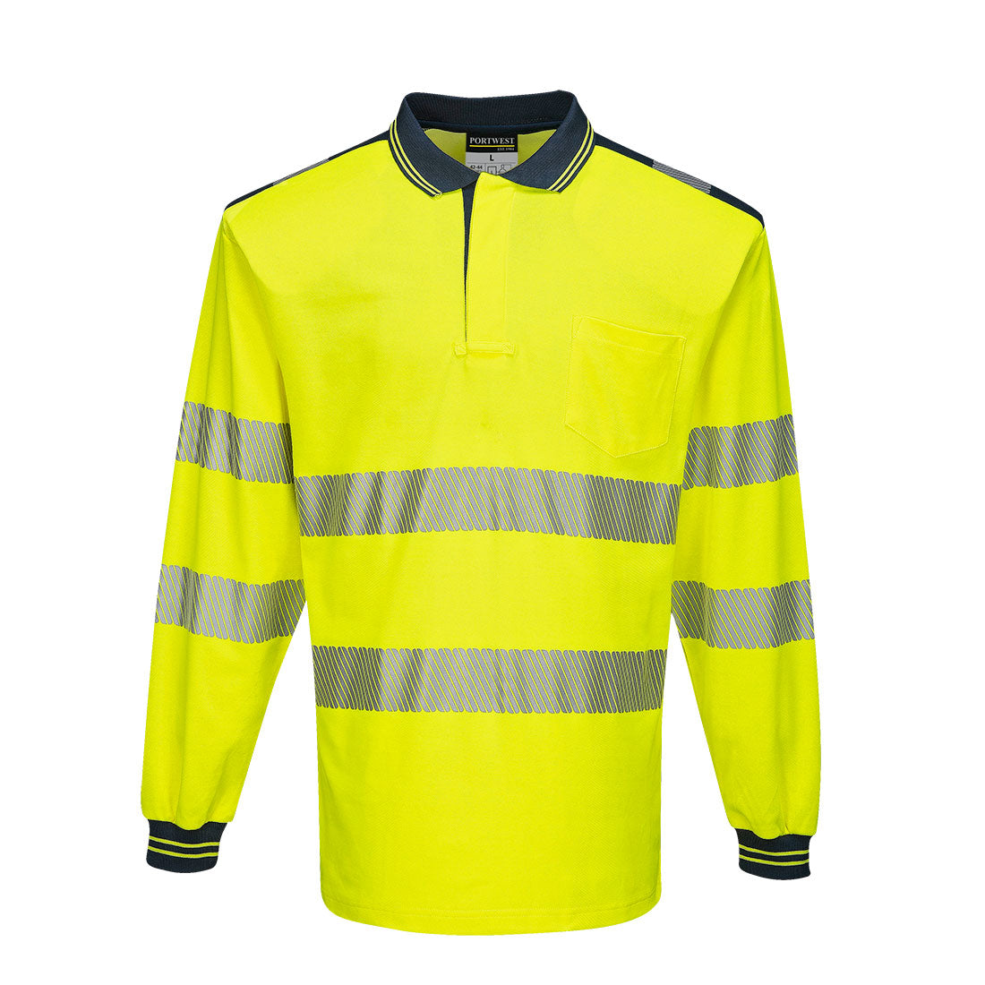 PW3 Hi-Vis Cotton Comfort Polo Shirt L/S, Morgans PW