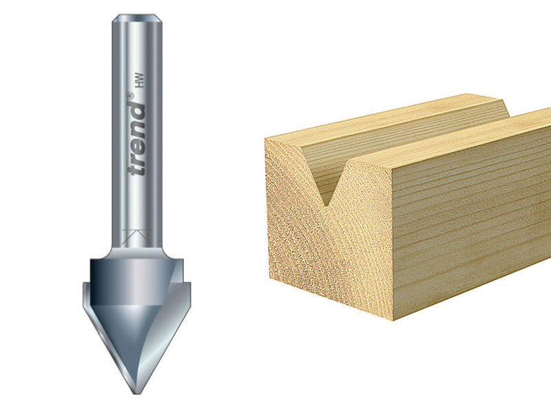 11/5 x 1/4 TCT V-Groove Cutter 60° 10.3 x 12.7mm, Trend