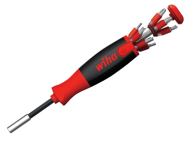 LiftUp 25 Magnetic Screwdriver with Bit Magazine (SL, PH, PZ, TX, Hex), Wiha