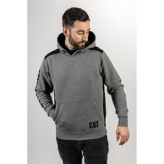 Logo Panel Hooded Sweatshirt, Caterpillar