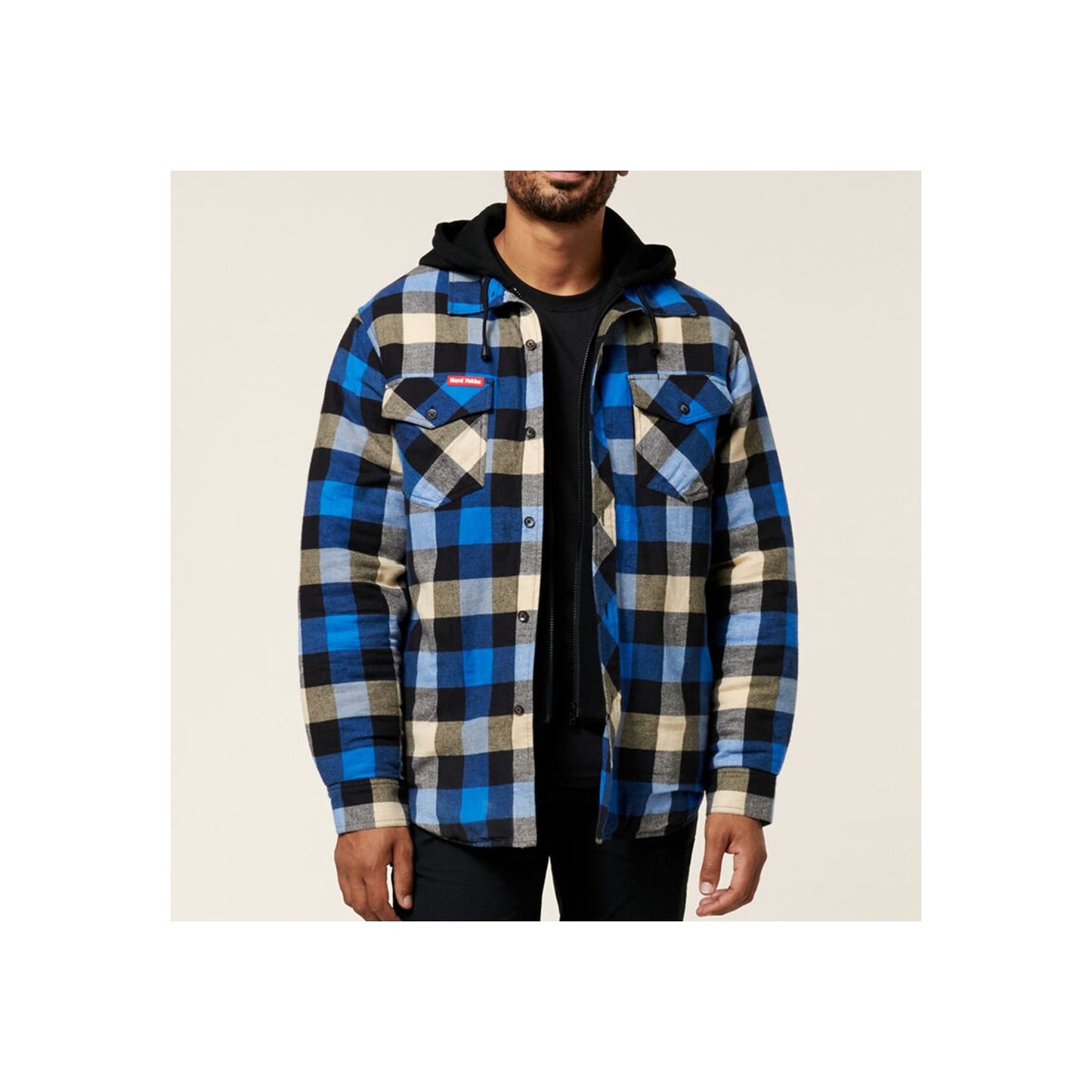Quilted Flannel Shacket, Hard Yakka
