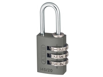 145/20 20mm Aluminium Combination Padlock Titanium 46576                        