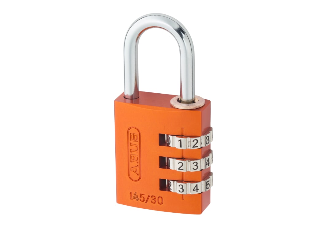 145/30 30mm Aluminium Combination Padlock Random Colour 46632                   